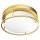 Deckenleuchte rund Ø 30 cm Glas Metall in Gold Weiß 2x E27