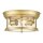Deckenleuchte rund D: 28 cm in Messing 2x E27 Metall Glas