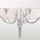 Hängelampe Metall Stoff rund Ø 60 cm Nickel Weiß E14