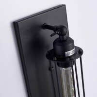 Wandleuchte innen Schwarz 48 cm hoch E27 Metall OLLINE