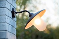 Wandleuchte Metall Glas Rostbraun H:24 cm IP44 Garten
