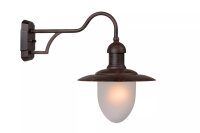 Außenwandleuchte Metall Glas Rostbraun IP44 H:36 cm