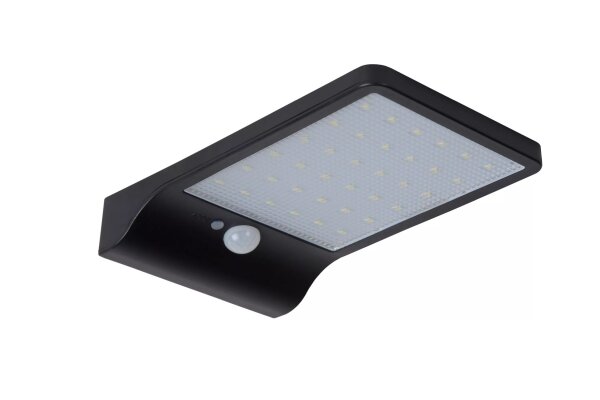 LED Solar Wandleuchte mit Bewegungsmelder Schwarz IP44