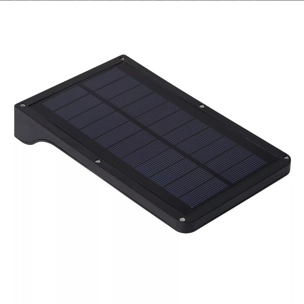 LED Solar Wandleuchte mit Bewegungsmelder Schwarz IP44