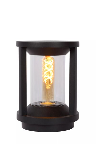 Pollerleuchte Aluminium Schwarz 22 cm klein IP65 Garten