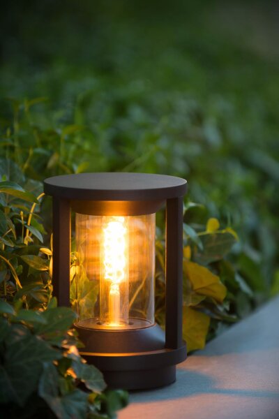 Pollerleuchte Aluminium Schwarz 22 cm klein IP65 Garten