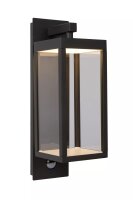 LED Wandlampe mit Bewegungsmelder Aluminium Glas 3000 K