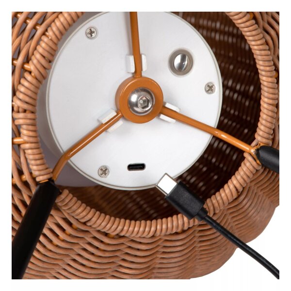 LED Akku Tischlampe dimmbar Natur IP44 36 cm 3000 K