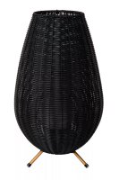 LED Akku Tischlampe dimmbar Schwarz IP44 50 cm 3000 K