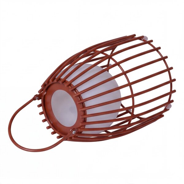 LED Akku Tischlampe IP44 dimmbar 40 cm 3000 K Rostbraun