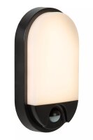 LED Wandleuchte mit Bewegungsmelder Schwarz IP54 3000 K
