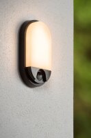 LED Wandleuchte mit Bewegungsmelder Schwarz IP54 3000 K