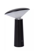 LED Akku Tischlampe Schwarz 21,3 cm IP44 5h dimmbar