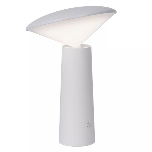 LED Akku Tischlampe Weiß 21,3 cm IP44 5h dimmbar