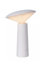 LED Akku Tischlampe Weiß 21,3 cm IP44 5h dimmbar