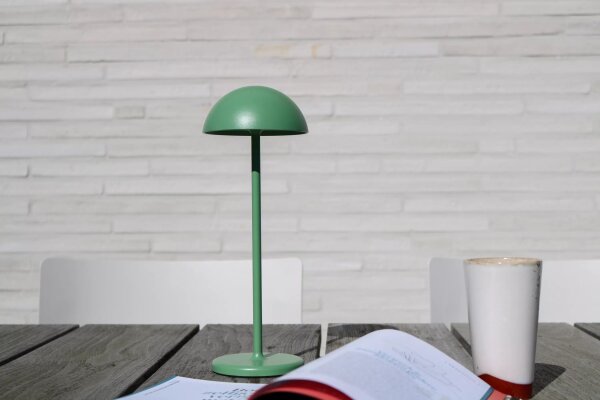 LED Akku Tischlampe Grün 32 cm 3000 K IP54 7h dimmbar