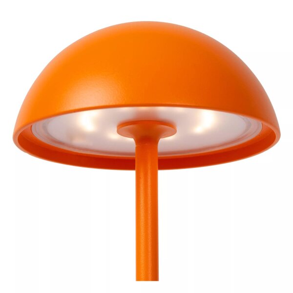 LED Akku Tischlampe Orange 32 cm 3000 K IP54 7h dimmbar