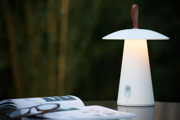 LED Akku Tischlampe dimmbar Aluminium 2700 K 29 cm IP54