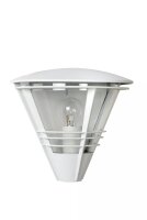 Wandleuchte Au&szlig;en Aluminium Wei&szlig; IP44 E27 T:27 cm