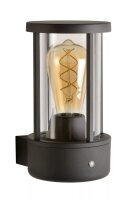 Wandlampe mit Sensor Aluminium Glas Anthrazit IP44 E27