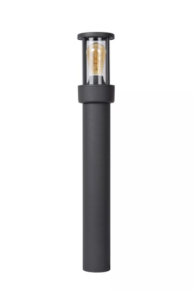 Stehlampe mit Bewegungsmelder Aluminium Glas 80 cm E27