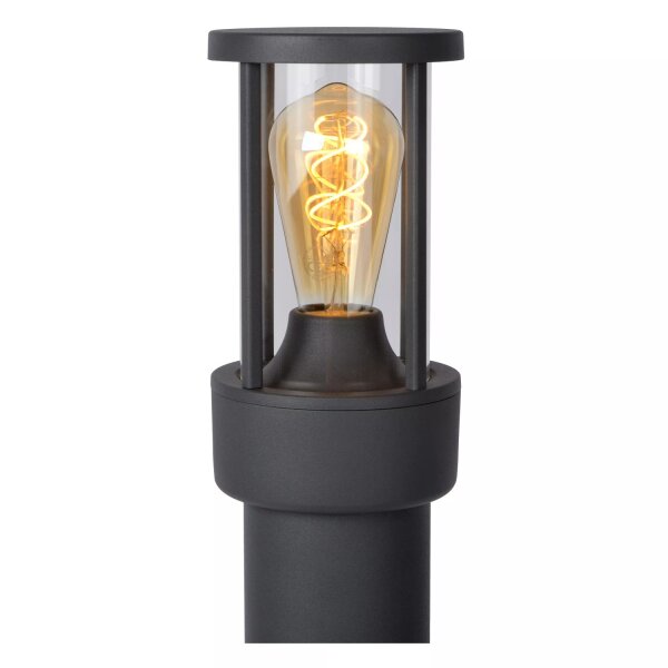 Stehlampe mit Bewegungsmelder Aluminium Glas 80 cm E27