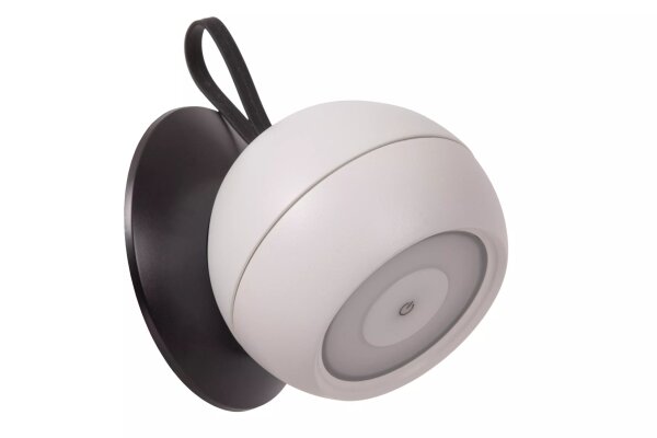 LED Akku Wandspot flexibel Schwarz Weiß IP54 3000 K