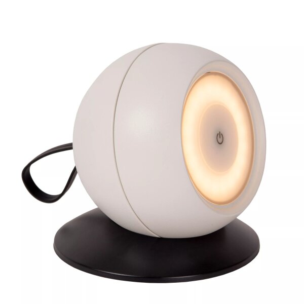 LED Akku Wandspot flexibel Schwarz Weiß IP54 3000 K