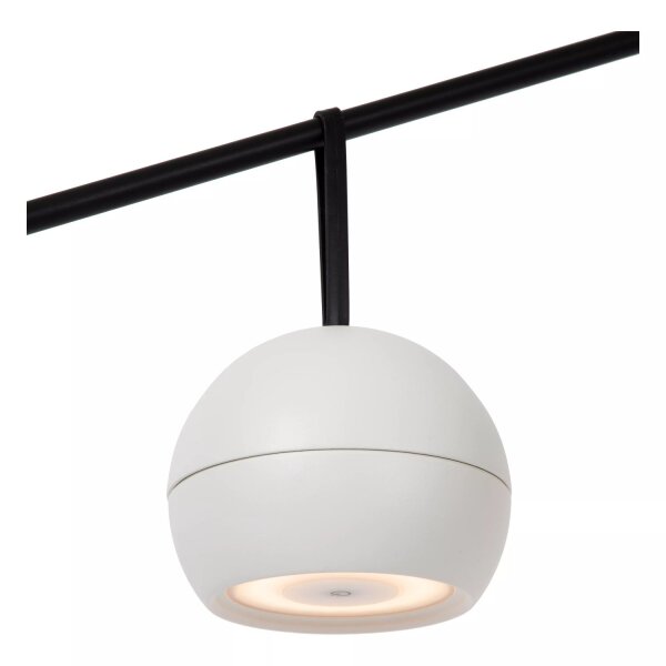 LED Akku Wandspot flexibel Schwarz Weiß IP54 3000 K