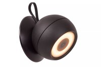 LED Akku Wandspot flexibel Schwarz H:11 cm IP54 3000 K