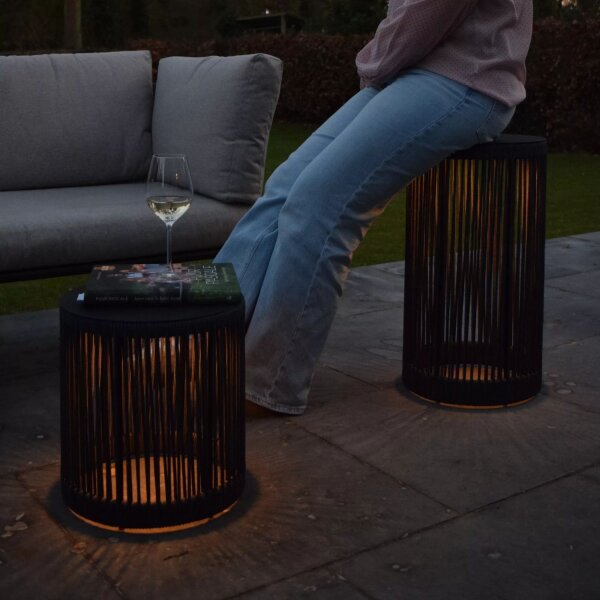 LED Akku Stehleuchte 3000 K IP44 36,5 cm Hocker Tisch