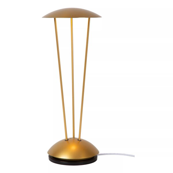 LED Akku Tischlampe Gold Ladestation IP54 2 W dimmbar