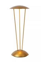 LED Akku Tischlampe Gold Ladestation IP54 2 W dimmbar