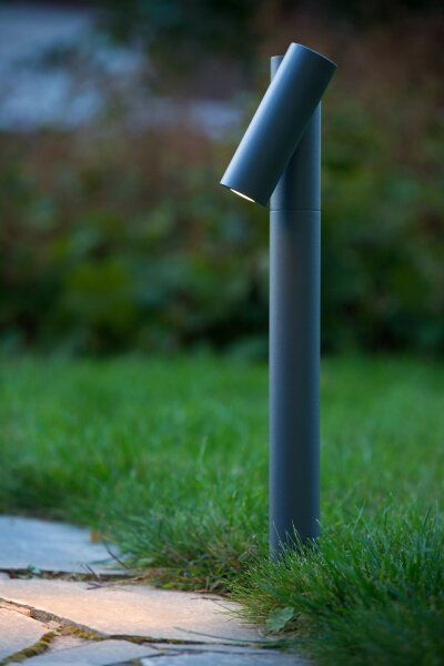 LED Stehlampe verstellbar Anthrazit IP65 43 cm 3000 K