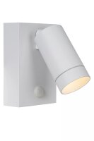 Wandspot Bewegungsmelder flexibel Weiß GU10 H:15 cm