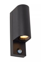 Wandleuchte Up Down Sensor Aluminium H:23 cm IP65 GU10