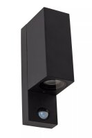 Wandlampe Up Down Sensor Aluminium B:7 cm IP65 GU10