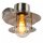 Außenlampe Wand Glas Aluminium in Chrom IP44 E27 Balkon
