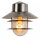 Außenlampe Wand Glas Aluminium in Chrom IP44 E27 Balkon