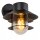Außenlampe Wand Glas Aluminium Schwarz IP44 E27 Balkon