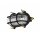Kellerlampe Messing Glas E27 IP64 B: 21 cm Schwarz