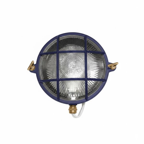 Wandleuchte außen Echt-Messing Glas D: 24 cm rund IP64
