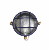 Wandleuchte außen Echt-Messing Glas D: 24 cm rund IP64