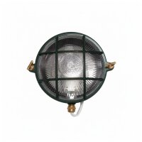Außenlampe Wand Messing Glas D: 24 cm rund IP64...
