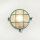 Wandlampe außen Messing Glas E27 IP64 rund D: 24 cm
