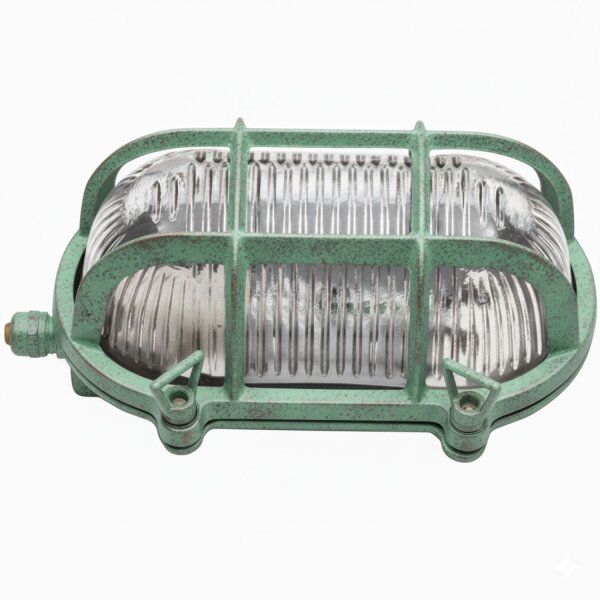 Außenleuchte Wand Messing massiv Glas 18 cm breit IP64