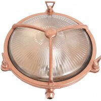 Wandleuchte außen Echt-Messing Glas D: 21 cm IP64 E27