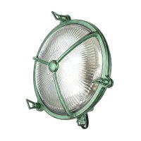 Au&szlig;enwandleuchte Messing Glas &Oslash; 21 cm rund IP64 E27
