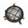 Wandlampe außen Echt-Messing Glas G9 IP44 Ø 14 cm rund