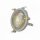 Kellerleuchte Messing Glas rund D: 14 cm IP44 Grau G9